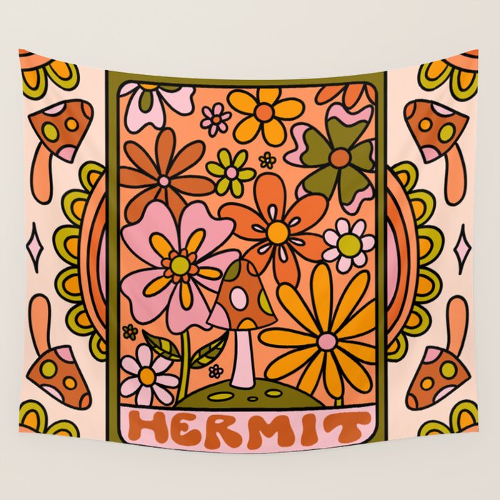 9. Hermit Mushroom Wall Tapestry