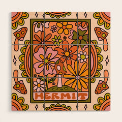 9. Hermit Mushroom Wood Wall Art