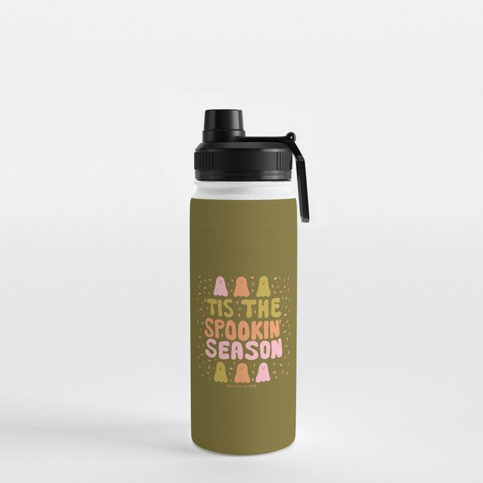 Tis the Spookin Season in Green Water Bottle