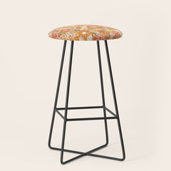 70s Floral Pattern Stool