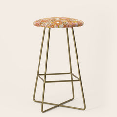 70s Floral Pattern Stool
