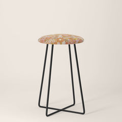 70s Floral Pattern Stool