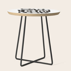 Writing On The Wall' Mid Century Modern Fun Abstract Shapes  Side Table