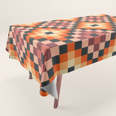 70s color squares pattern  Tablecloth