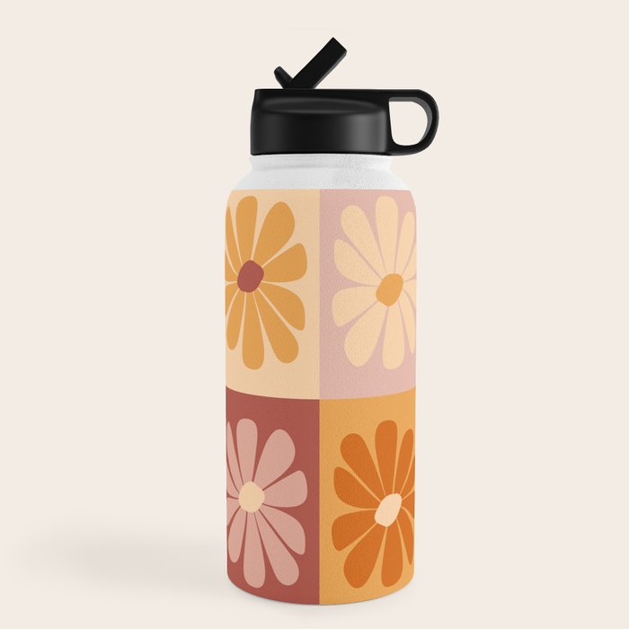 70's Daisy Bloom  Water Bottle