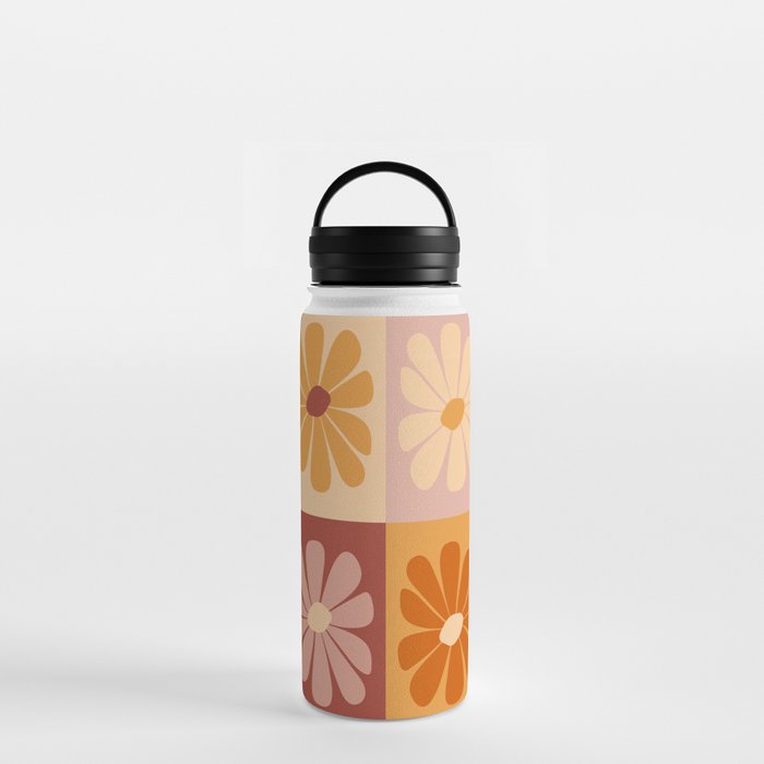 70's Daisy Bloom  Water Bottle