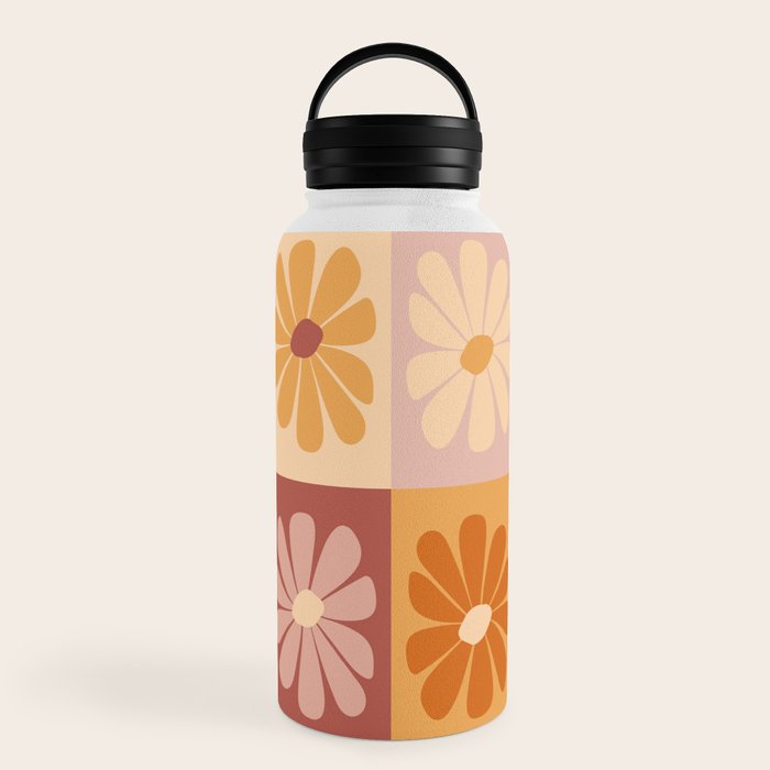 70's Daisy Bloom  Water Bottle