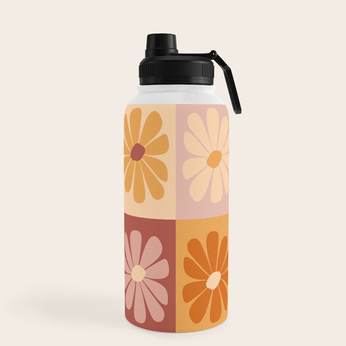 70's Daisy Bloom  Water Bottle