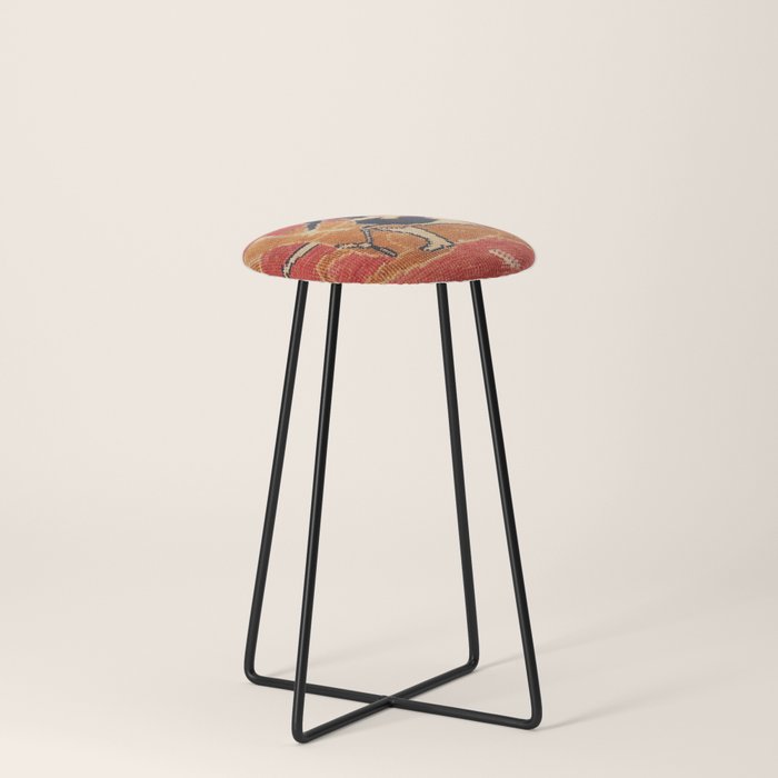 17th Century Isfahan Persian Animal Rug Print Stool