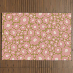 70������������������s Retro Floral  Outdoor Rug