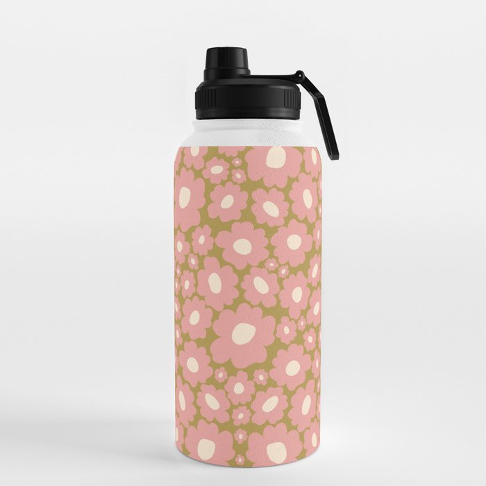 70������������������s Retro Floral  Water Bottle