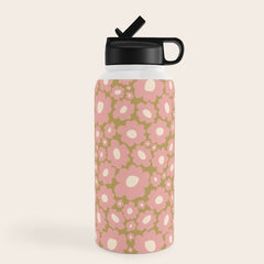 70������������������s Retro Floral  Water Bottle
