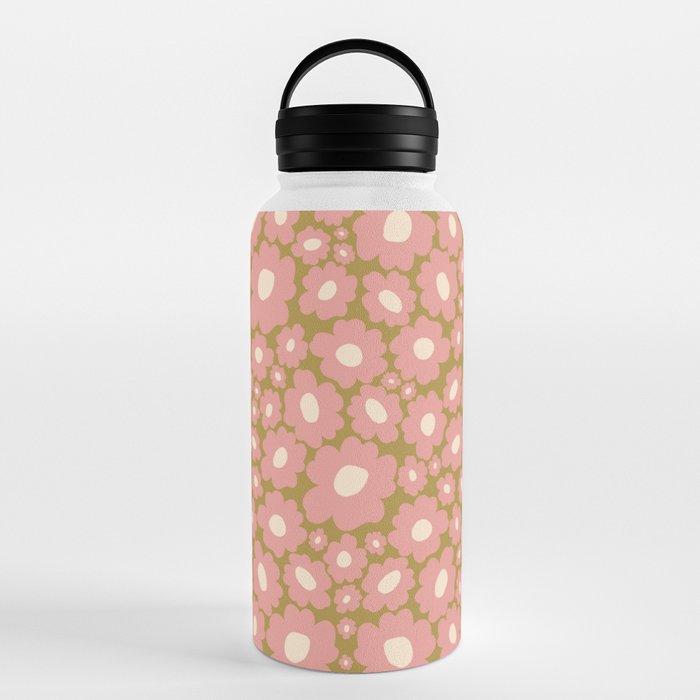 70������������������s Retro Floral  Water Bottle