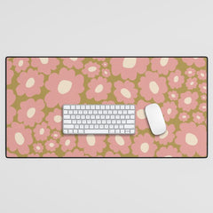 70������������������s Retro Floral  Desk Mat