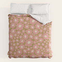 70������������������s Retro Floral  Duvet Cover