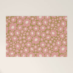 70������������������s Retro Floral  Welcome Mat
