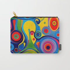 1960s Funky Psychedelic Abstract Carry All Pouch