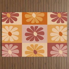 70's Daisy Bloom  Outdoor Rug