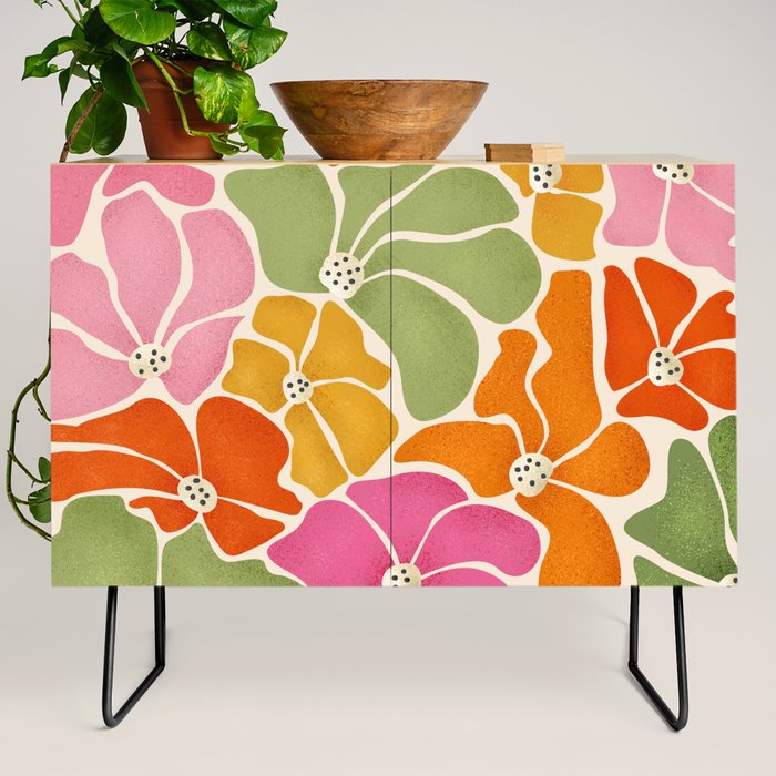 70's Florals Credenza