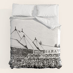 "The Starting Gate" Saratoga Springs Race Course Track Duvet Cover