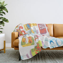 90s Drinks Throw Blanket