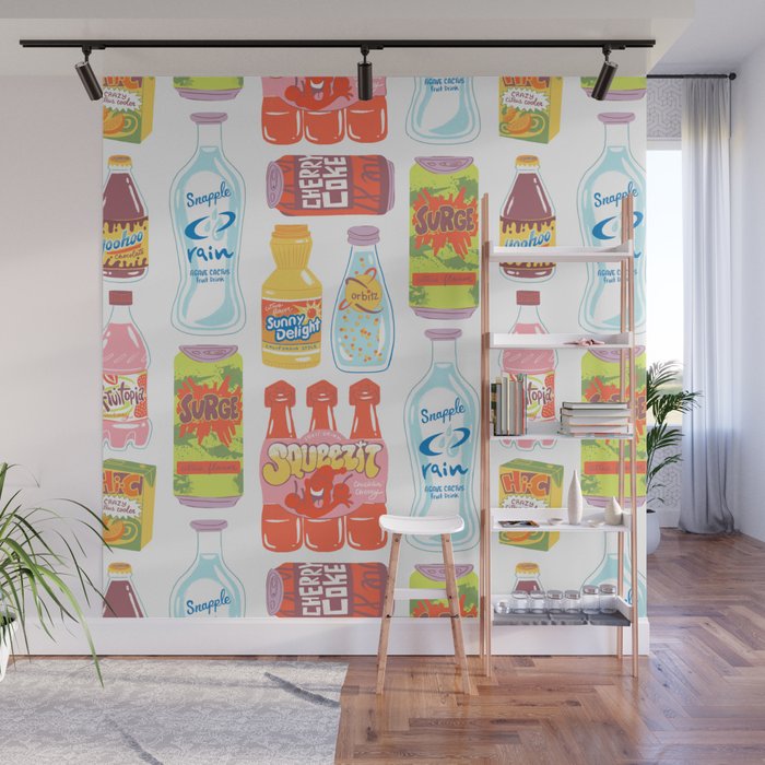 90s Drinks Wall Mural