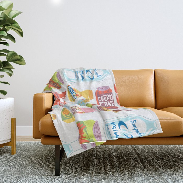 90s Drinks Throw Blanket