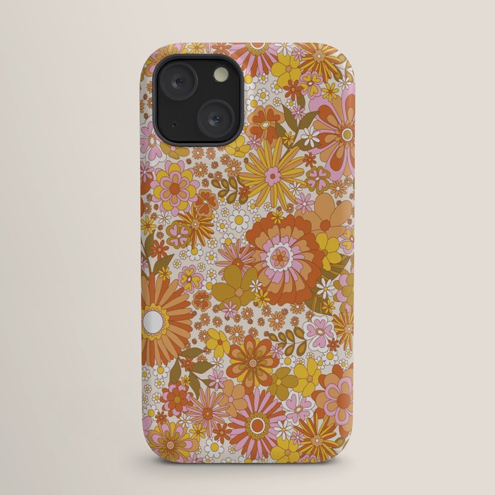 70s Floral Pattern iPhone Case