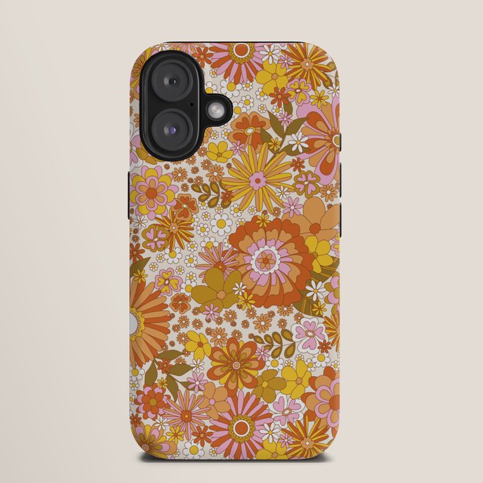 70s Floral Pattern iPhone Case