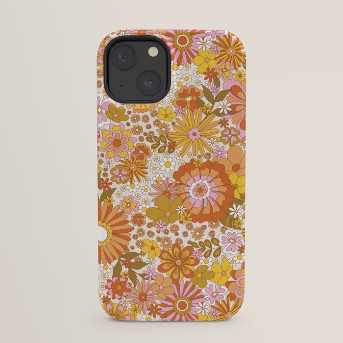 70s Floral Pattern iPhone Case