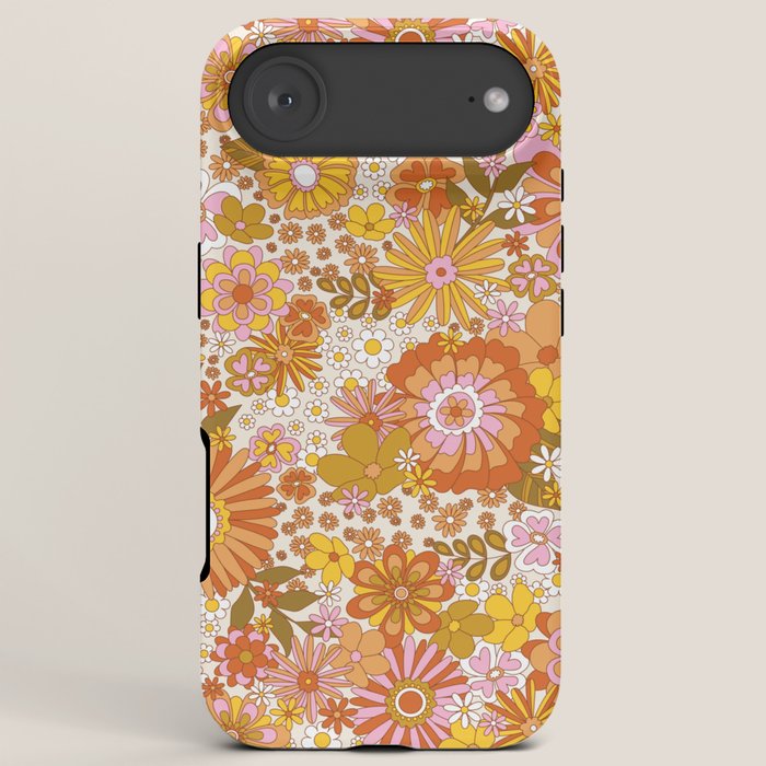 70s Floral Pattern iPhone Case