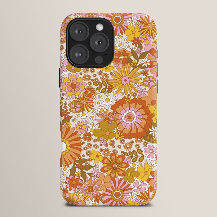 70s Floral Pattern iPhone Case