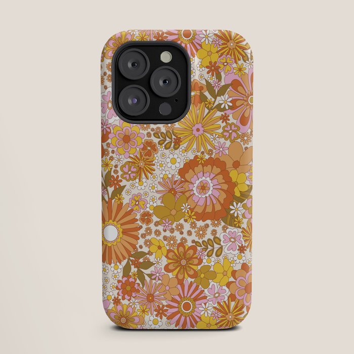70s Floral Pattern iPhone Case