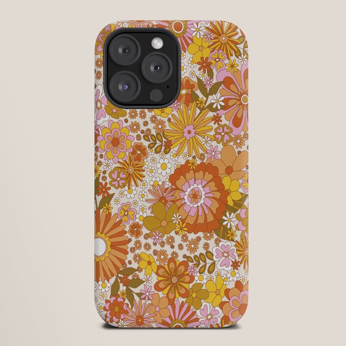 70s Floral Pattern iPhone Case