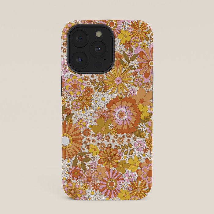 70s Floral Pattern iPhone Case