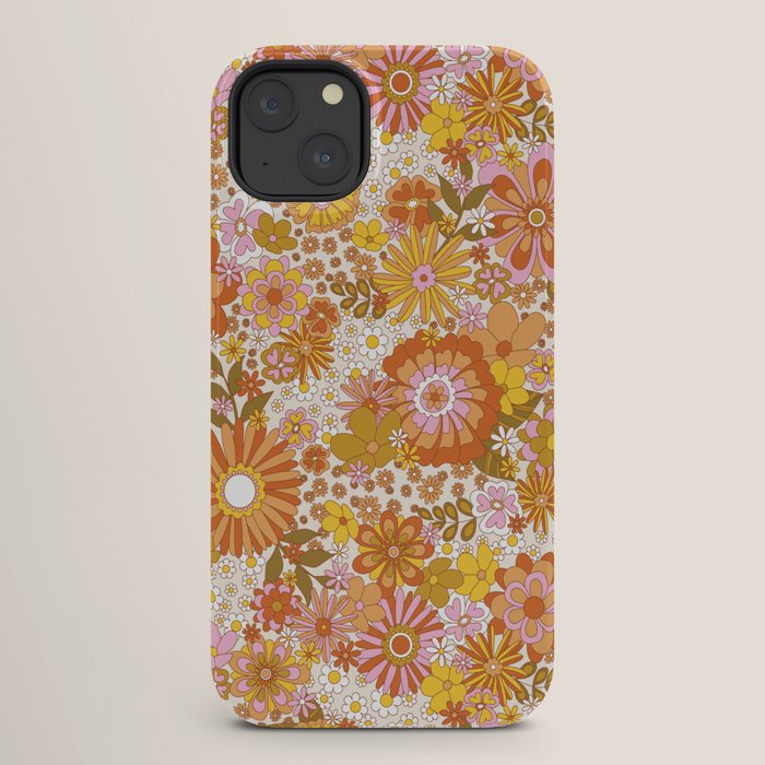 70s Floral Pattern iPhone Case