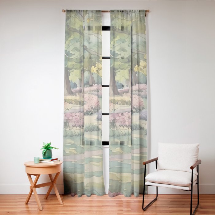 A beautiful day at the park Window Curtain