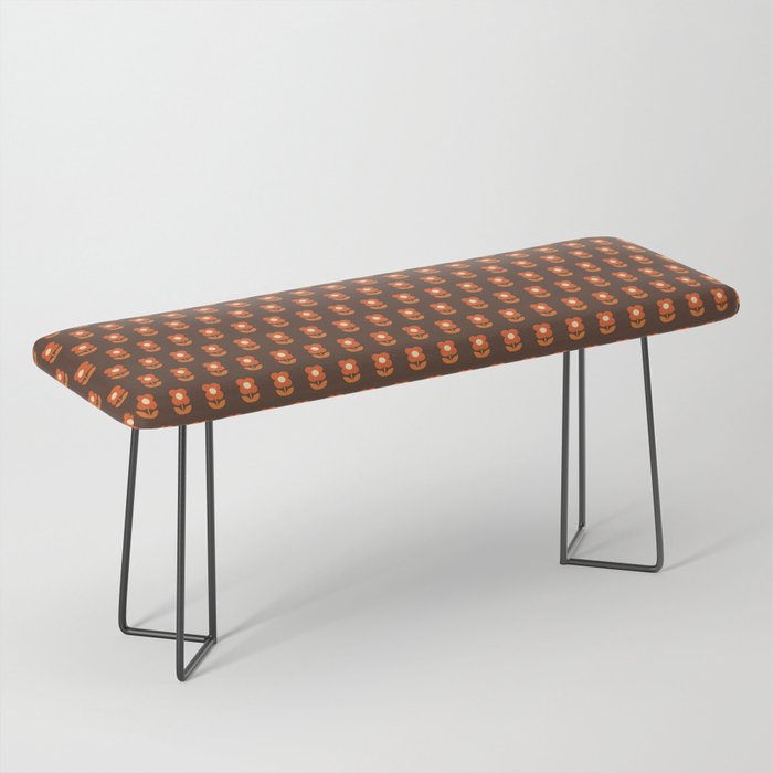 70s Flower Pattern #1 Bench