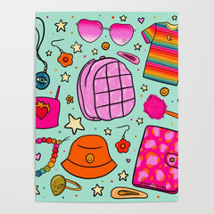90's Things Print Poster