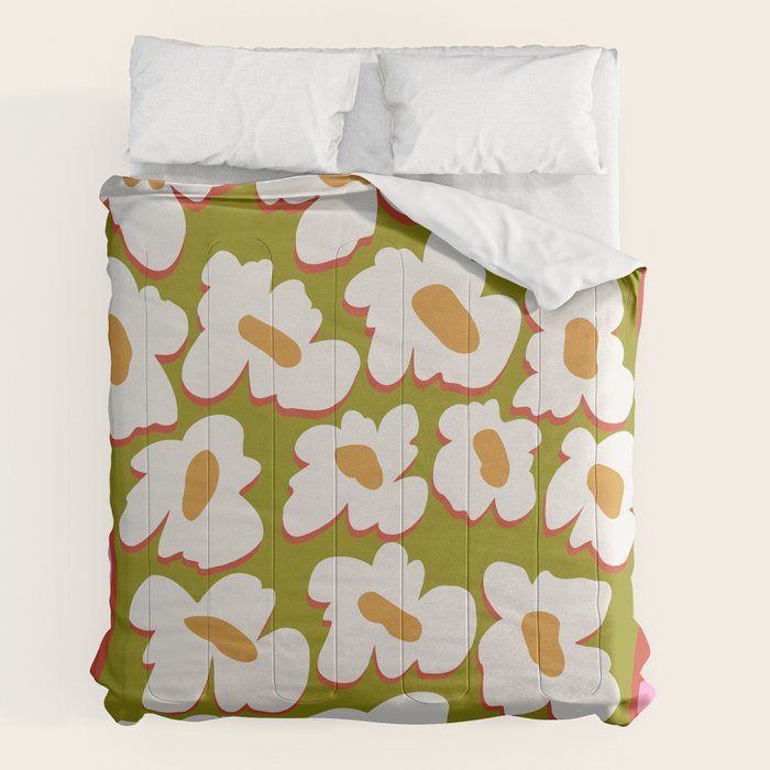 70's retro Bloom Comforter