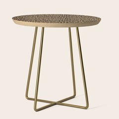 2000s leopard-black on tan Side Table