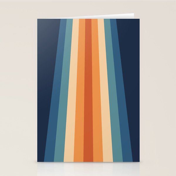 70's Retro Stripes Stationery Card