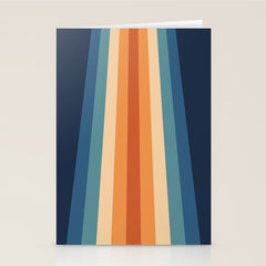 70's Retro Stripes Stationery Card