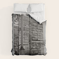 A Book Lover's Dream - Cincinnati Public Library black and white photographs / black and white photo Comforter