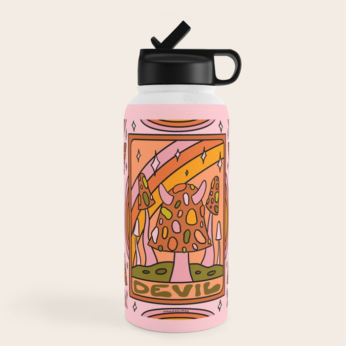 15. Devil Tarot Mushroom Water Bottle