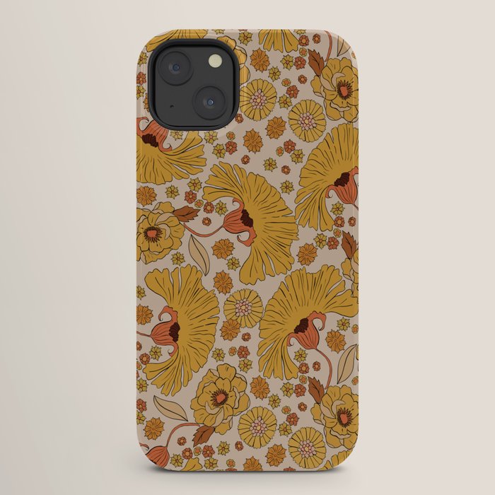 70s Floral Pattern iPhone Case