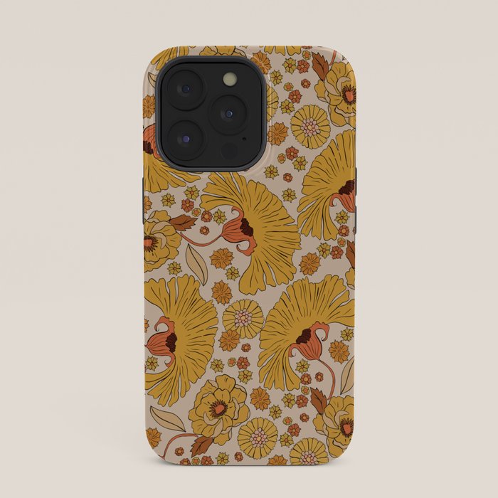70s Floral Pattern iPhone Case