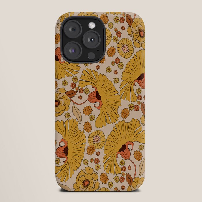 70s Floral Pattern iPhone Case