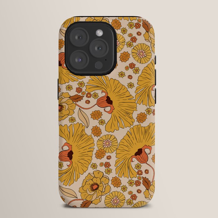 70s Floral Pattern iPhone Case