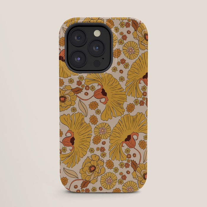 70s Floral Pattern iPhone Case